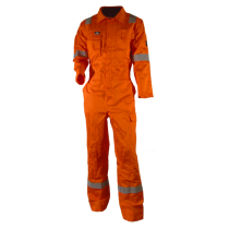 Bulldog Flammehemmende Kjeledress med Knapper, Oransje, SBD-5208