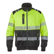 Bulldog Synlig Fleece Jakke, Gul/Svart, SBD-5725