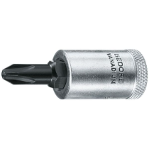 Gedore Blue Line Skrutrekkerbitssokkelsett 3/8 tommer, PH 1-3, 3 stykker, SGD-791