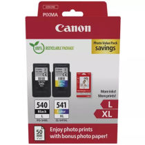 Canon PG-540/CL-541XL Fotokube og blekkpatronverdi pakke, SDC-751