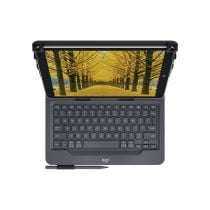 Logitech Universal Folio med integrert tastatur for 9-10 tommers nettbrett, flerspråklig, 1 Stykk, SEN-909