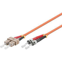 MicroConnect optisk fiberkabel, ST-SC, multimodus, dupleks, OM2 (oransje), 0,5-25m, 1 Stykk, SEN-192