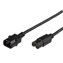 MicroConnect forlengelseskabel C14 - C15, 0,5-3m, 1 Stykk, SEN-337