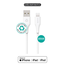eSTUFF INFINITE Super Soft Lightning-kabel - 100 % resirkulert PVC-fri plast (1m & 2m), 1 Stykk, SEN-054