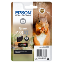 Epson 478XL Claria Photo HD Blekk – Høy Kvalitet, Lang Varighet (EPSC13T04F64010, Grå, 1 Eske)