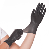 Hygostar Latex hansker Diablo | pudderfri, sort, 10 x 100 Stykk, SFM-26708