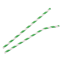 NATUREStar Økologiske papirsugerør Flex, stripet | FSC-blanding, 30 x 100 Stykk, SFM-0241P