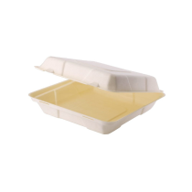 Green Box Firkantet trefiber 24,5 x 24,5 x 6 cm Menybeholdere, beige, 200 stk., SGB-DFC01222