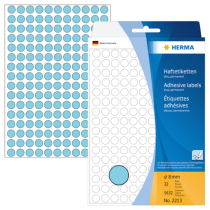 Herma Etikett – Permanente, Klorfri (HER2213, Blå, 1 Eske)