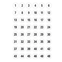 HERMA Nummeretiketter Vario – Selvklebende, 1-240 (HER4124, Hvit/Sort, 10 Eske)