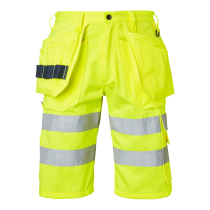 Top Swede Craftsmen Shorts – Høy Synlighet(1000739, Fluorescerende gul, Unisex, 1 stykke bukser, størrelse-C44)