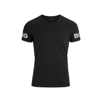 Bjorn Borg Logo T-shirt – Ultimat Ytelse, Resirkulert Polyester(1000133, Svart, Herre, 1 stykke T-skjorte, størrelse-S)