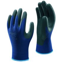 Showa 380 Sømløse arbeidshansker i nylon, Blå, Størrelse 06/S, 1 par, SSS-1130-06/S