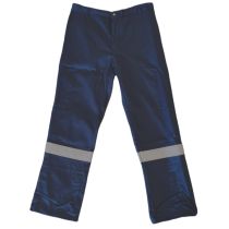 Jobmaster Antiflamme bukser med reflekser, Blå, Størrelse 46, 1 stk, SSS-909230-46