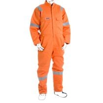 Jobmaster Antiflamme vattert kjeledress med reflekser, Oransje, Størrelse 46, 1 stk, SSS-915230-46