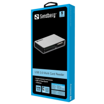 Sandberg USB 3.0 Multi Kortleser – Rask og Effektiv (SDG133-73, 1 Eske)