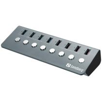 Sandberg USB 3.0 Hub 4xData + 4xCharge, 1 Stykk, SEN-133-94