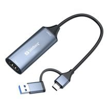Sandberg HDMI Capture Link til USB/USB-C, 1 Stykk, SEN-585