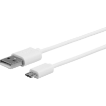 eSTUFF MicroUSB-kabel 1m Hvit, 1 Stykk, SEN-ES603007