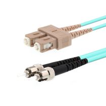 MicroConnect optisk fiberkabel, ST-SC, multimodus, dupleks, OM3 (akva blå), 1-10m, 1 Stykk, SEN-217