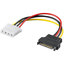 MicroConnect SATA 15 Hann - 4pin hunn, 1 Stykk, SEN-PI18041