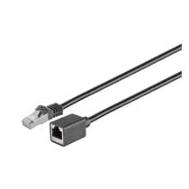 MicroConnect CAT6 F/UTP forlengelseskabel 0,5m, svart, 1 Stykk, SEN-STP6005SEXT