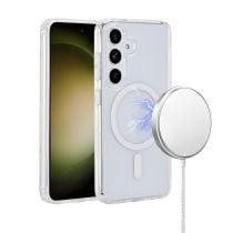 eSTUFF INFINITE OSLO Magnetisk Hybriddeksel - Gjennomsiktig - 86% Resirkulert Plast (iPhone 14/16, Samsung Galaxy S24), 1 Stykk, SEN-039