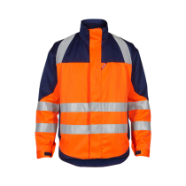 Engel Safety EN ISO 20471 Jakke – Flammehemmende, komfortabel  (1285-830-1006-2XL, Hivis Oransje/marin, 1 Stykk, størrelse-2XL)
