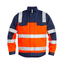 Engel Safety EN ISO 20471 Light Jakke – Vann- og smussavvisende  (1501-520-1006-2XL, Hivis Oransje/marin, 1 Stykk, størrelse-2XL)