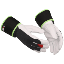 Guide Arbeidshanske – Høy slitestyrke, komfortabel passform (223501024, Hvit/Svart, 12 Par, størrelse-7)