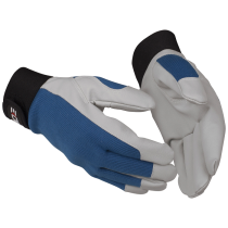 Arbeidshansker – Godt Grep, Blå/Hvit, 12 Par, Størrelse 7–11, SSK-168