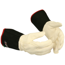 Guide Arbeidshanske 260 – Høy behendighet, varmebestandig hansker, 12 Par (Hvit/Svart, Størrelser: 8, 10, 11), SSK-166