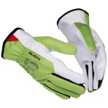 Guide Hagehanske – Syntetisk Lær, Komfortabel Passform (223605044, Grønn/Hvit, 12 Par, størrelse-7)