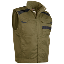 Blåkläder Vest – God Bevegelighet, Praktiske Lommer ( 811478122, Khaki/Svart, 1 Stykk, størrelse-XXL )