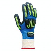 Showa Impact nitrilfoam heldyppet 377IP-07/M, Blå/Svart, Størrelse M, 1 Par, SSS-377-IP-M