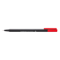 Staedtler Fineliner Triplus – Ergonomisk Design, Vannbasert Blekk (STA3342, Rød, 10 Eske)