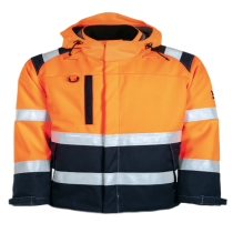 Tranemo Flammehemmende Vinterjakke – Vind- og vanntett (52088293-XXS, Oransje/marine, 1 Stykk, størrelse-XXS)