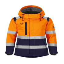 Tranemo Flammehemmende Vinterjakke – Vind- og vanntett (52098293-S, Oransje/marine, 1 Stykk, størrelse-S)