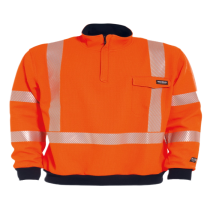 Tranemo Flammehemmende Genser – Metallfri, PFAS-fri (52708950-XS, oransje, 1 Stykk, størrelse-XS)