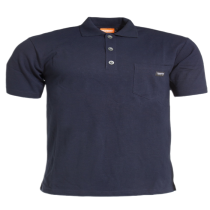 Tranemo Flammehemmende Poloskjorte – Metallfri, PFAS-fri (59058903-XS, Marineblå, 1 Stykk, størrelse-XS)