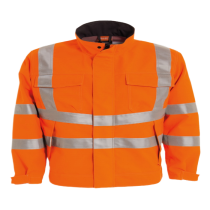 Tranemo Flammehemmende Jakke – PFAS-fri, Komfortabel (61318250-XS, oransje, 1 Stykk, størrelse-XS)