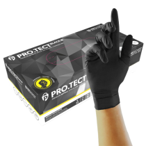 Unigloves PRO.TECT Svart HD Heavy Duty Nitril Hansker, 1000 Stykk, Svart, SUG-GA0061-BLK-XS størrelse XS