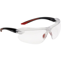 Bolle Safety - Clear Lens Platinum Lite Hard Coat og anti-tåkebelegg Googles, svart/rød, SBS-IRIPSI