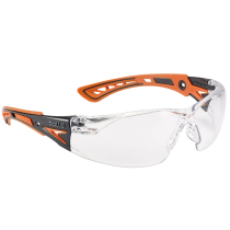 Bolle Safety Rush+ Clear Lens Industribriller, svart/oransje, SBS-RUSHPPSIO