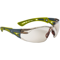 Bolle Safety Rush+ Brown Lens Industribriller, grå/grønn, SBS-RUSHPSCSPL