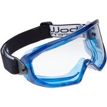 Bolle Safety Superblast Clear Lens Platinum Lite Safety Googles Frame, blå, SBS-SUPBLEPSI
