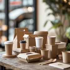 Takeaway containere og rekvisita