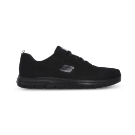 Skechers Relaxed Fit Ghenter Bronaugh arbeidssko for kvinner, svart og hvit, størrelse 35-41, SBG-1000009