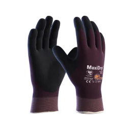 ATG MaxiDry Full HT hansker, unisex, plomme, størrelse 8-12, 12 par, SBG-1000313