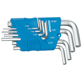 Gedore Blue Line, H 42-88 A, 8-stk sekskantnøkkelsett i plastholder, 5/64-5/16AF, 1 sett, SGD-1505424